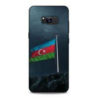 Samsung Galaxy S8 Plus Uyumlu Kılıf Azarbaijan (27) Tasarımlı Kılıf Mavi Beyaz