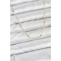 CM 14K Gold Renk Minik Top Zincirli Kadın Kolye