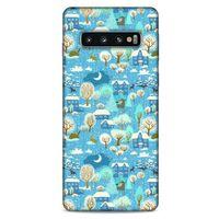 Samsung Galaxy S10 Kılıf Snowix (33) Hybrid Kılıf Mavi Beyaz