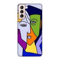 Samsung Galaxy S21 Plus Uyumlu Kılıf Face'X 39 Liquid Crystal Kılıf İki Yüzlü