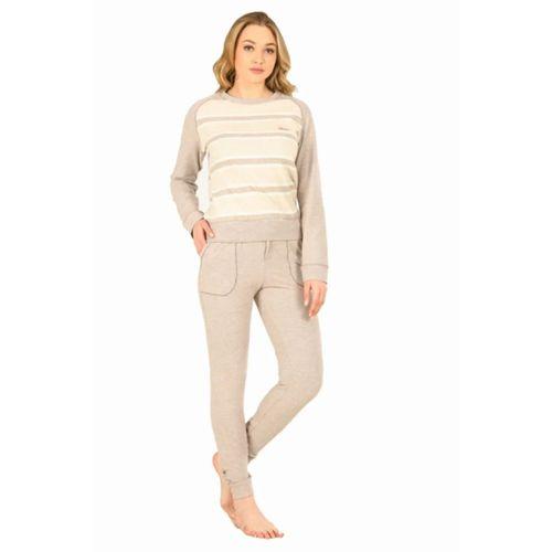 Kadın Kum Beji Pijama Takımı Jbr-3933