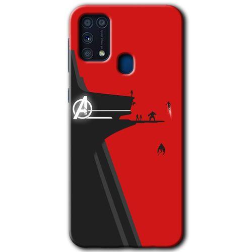 Samsung Galaxy M31 Kılıf Kapak - Avengers Tower +Hayalet Ekran Yandan Gözükmez