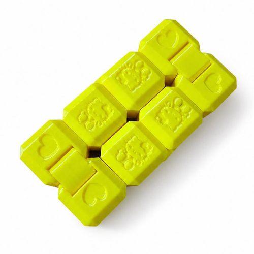 Sonsuzluk Küpü (Infinity Cube) Kalp Desenli Sarı Stres Oyuncağı