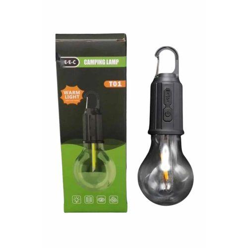 Şarjlı Dekoratif Kamp Lambası Askılı Ampul Led Işık Type-c Girişli