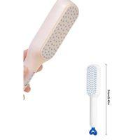 Kendi Kendini Temizleyen Otomatik Tuşlu Saç Tarağı Dolaşık Açıcı Masaj Fırçası Silikon Fırça