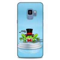 Samsung Galaxy S9 Kılıf FunnyMaX (7) Telefon Kılıfı Açık Mavi Kurbağa