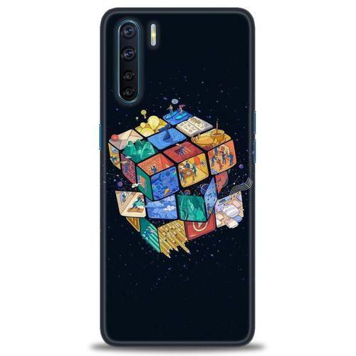 Oppo A91 / Reno 3 Kılıf HD Baskılı Kılıf - Küplerdeki İnsanlar + Tam Ekran Koruyucu