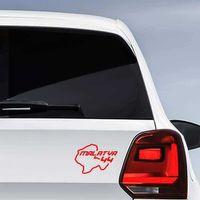 Malatya İli 44 Plaka Kodu Memleket Yarış Pisti Sticker - Oto Araba Etiket, Aksesuar, Modifiye Kırmızı