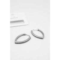 Oval Halka Küpe - Gümüş