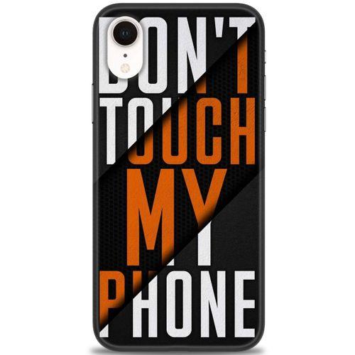 iPhone XR Kılıf HD Baskılı Kılıf - Dont Touch + Tam Ekran Koruyucu