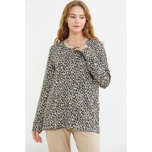 Sementa 76413 Rahat Kalıp Leopar Kombinli Pijama Takım