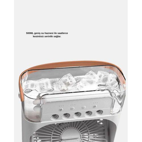 Taşınabilir Mini Klima Fan 3’ü 1 Arada Soğutucu, Nemlendirici Ve Gece Lambası