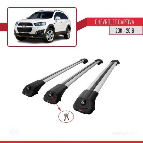 Chevrolet Captiva 2011-2016 Arası ile uyumlu ACE-1 Ara Atkı Tavan Barı GRİ 3 ADET BAR