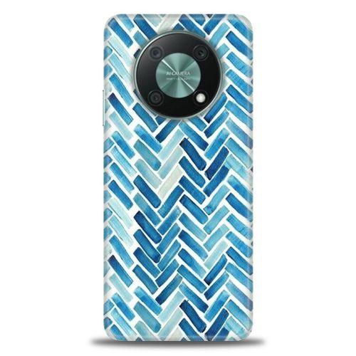 Huawei Nova Y90 Kılıf HD Baskılı Kılıf - Mavi Çizgiler + Tam Ekran Koruyucu