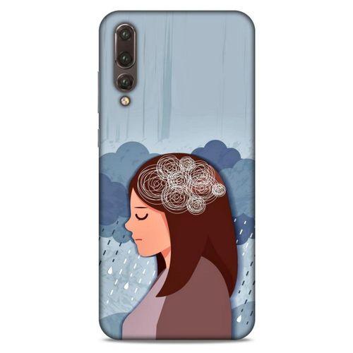 Huawei P20 Pro Kılıf Depresyon (30) Silicone Case Şeker Pembe Sarı