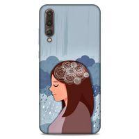 Huawei P20 Pro Kılıf Depresyon (30) Silicone Case Şeker Pembe Sarı