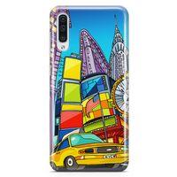 Samsung Galaxy A70 Kılıf Nyc Taxi Manthattan Arka Kapak Koruma Desenli Full Koruyucu