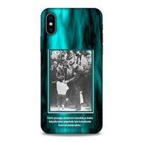 Apple Iphone X Kılıf Atatürk (9) Kılıf Turkuaz