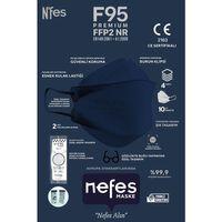 NEFES MASKE F95(F99) LACİVERT KORE TİPİ MASKE FFP2 NR 2 KUTU 20 ADET ISO  CE BELGELI