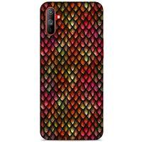 Oppo Realme C3 Kılıf Dragons (8) Baskılı Kılıf Ejderha Deri Pembe