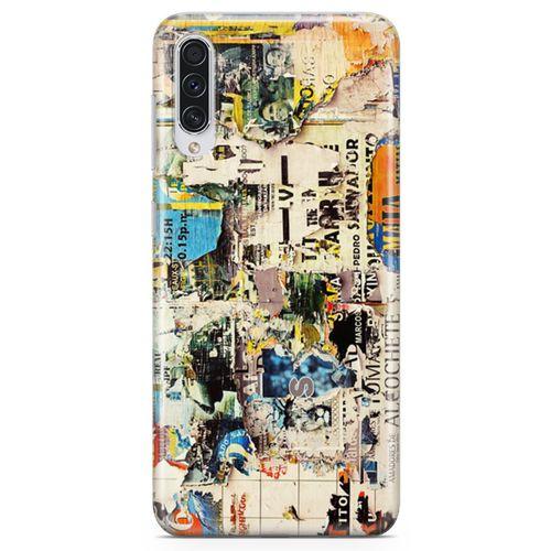 Samsung Galaxy A30s Kılıf Retro Gazete Arka Kapak Koruma Desenli Full Koruyucu
