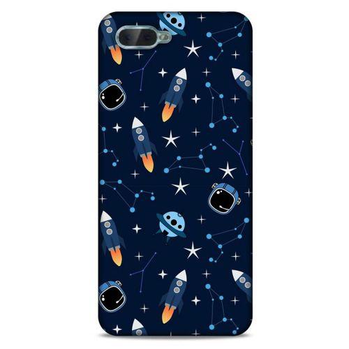 Oppo Rx17 Neo Uyumlu Kılıf Mavi Delisi (22) Tam Koruma Kılıfı Astronot