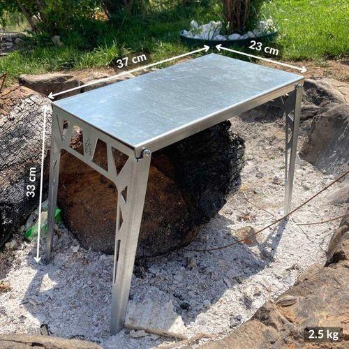 Kamp Ayısı® GrillPlate™ Katlanır Ateş Üstü Pişirme ve Kamp Masası