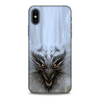 Apple Iphone X Kılıf Dragons (11) Tam Koruma Beyaz Ejderha