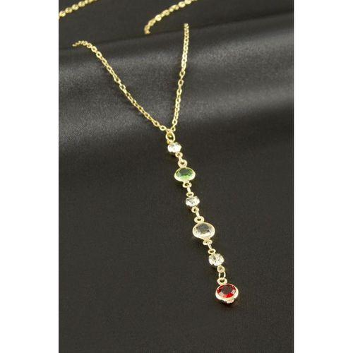 Kristal Taşlı Y Kolye