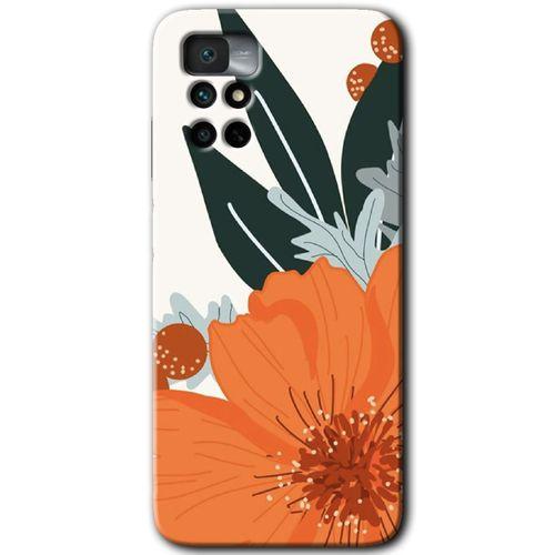 Xiaomi Redmi Note 11 4G HD Baskılı Kılıf + 9D Tam Ekran Koruyucu - Portakal Çiçeği