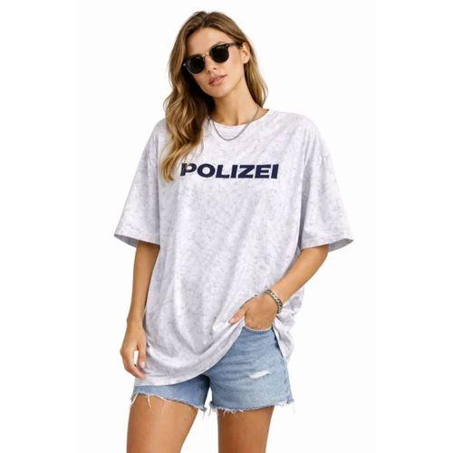 Asit Yıkamalı Oversize Tişört ön Ve Arkası Baskılı %100 Pamuk Street Style T-Shirt - Beyaz