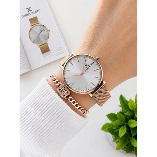 Daniel Klein 2 Yıl Garantili Hasır Çelik Kordon 3 Atm Suya Dayanıklı Kadın Kol Saati HS12809.4