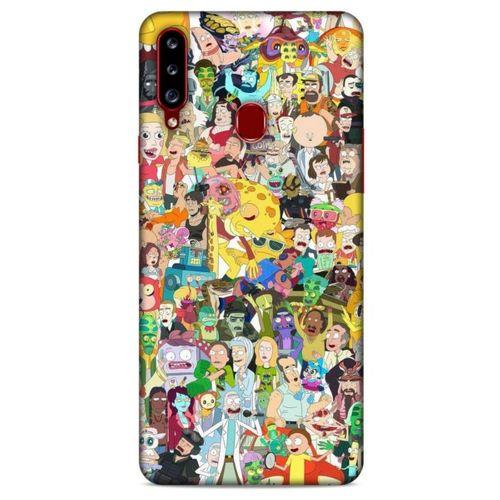 Samsung Galaxy A20s Uyumlu Kılıf Rick And Morty (36) Glitter Kılıf Cop Morty