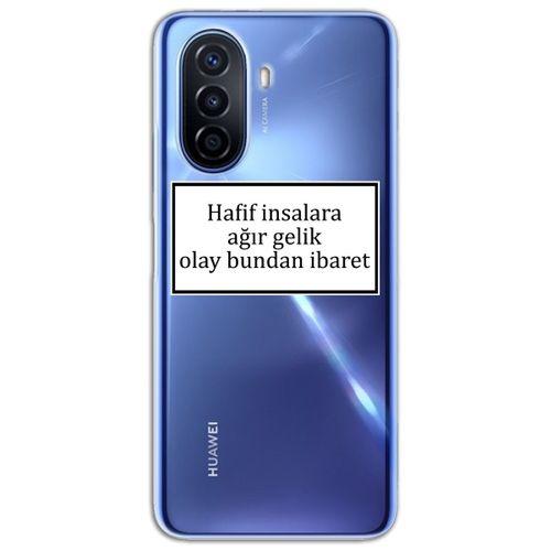 Huawei Nova Y70 Kılıf HD Yazı Baskılı Silikon Arka Kapak - Yazı 2