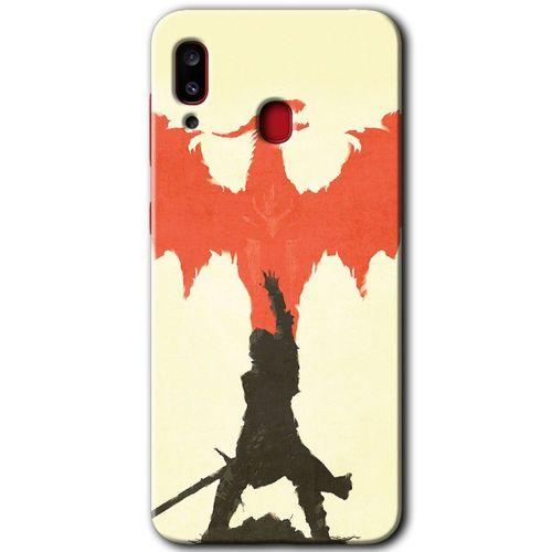 MRCİLETİSİM Samsung Galaxy A30 Kılıf Baskılı Kapak - Dragon Hunter 1 + 5D Tam Kaplayan Cam