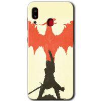 MRCİLETİSİM Samsung Galaxy A30 Kılıf Baskılı Kapak - Dragon Hunter 1 + 5D Tam Kaplayan Cam