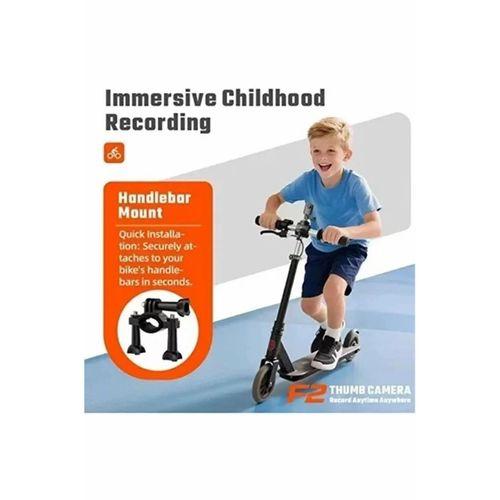 F2 2k 1080p Parmak Kamera 130° Geniş Açı Ips Ekranlı 25g Mini Taşınabilir Cep Kamerası Beyaz