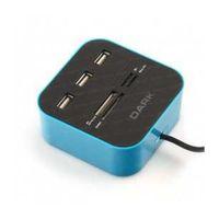 Dark Ucr202 Usb Microsd-sd-mmc-m2-ms Pro Duo Kart Okuyuculu Usb Çoklayıcı (mavi)