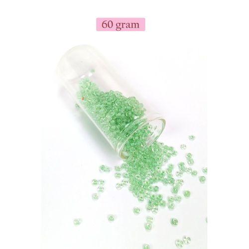 Dökme Cam Kum Boncuk (8/0) 3 mm - 60 Gram - Şeffaf Açık Yeşil - BNC191