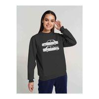 Tofaşk Şahin Araba Baskılı Füme Antrasit Kadın Sweatshirt
