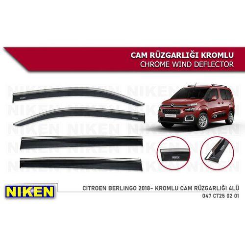 Niken Kromlu Cam Rüzgarlığı Citroen Berlingo 2018-2021 ile uyumlu