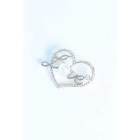 Zirkon Taşlı Metal Broş