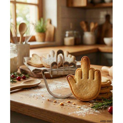 Orta Parmak El Figürlü Kurabiye Kalıbı ve Hamur Kesici – Şeker Hamuru ve Oyun Hamuru İçin Tek Parça Kalıp