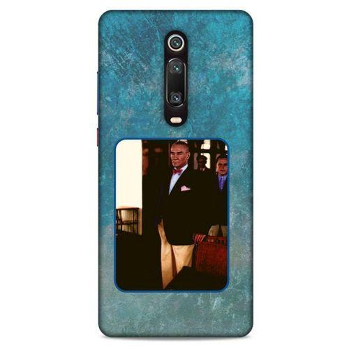 Xiaomi Mi 9T Kılıf Atatürk (30) Silicone Case Turkuaz Taş