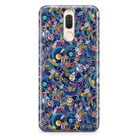 Huawei Mate 10 Lite Kılıf Space Doodle Arka Kapak Koruma Desenli Full Koruyucu