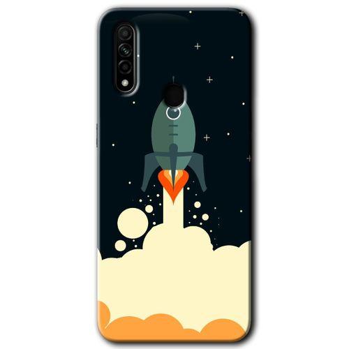 MRCİLETİSİM Oppo A31 Kılıf Kapak - Space Smoke +Hayalet Ekran Yandan Gözükmez