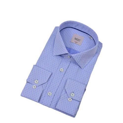Erkek Puantiyeli Slim Fitt Uzun Kol Gömlek 2382 BGL-ST04377