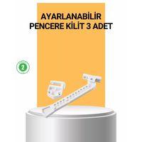 Pencere Cam Emniyet Kilidi Açılma Sınırlayıcı Set