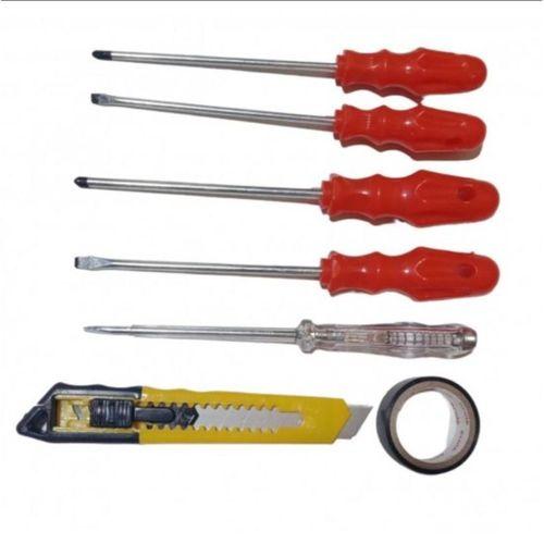 Zhltools 7 Parça Tamir Seti 4lü Tornavida Seti + Kontrol Kalemi + Maket Bıçağı + Elektrik Bandı