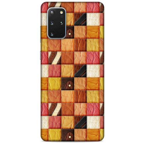 Samsung Galaxy S20 Plus Kılıf Patchwork (2) Kabı Turuncu Sarı